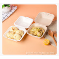 Biodegradable Rectangle Tableware Sugarcane Biodegradable Bagasse Hamburger Takeaway Box Manufactory